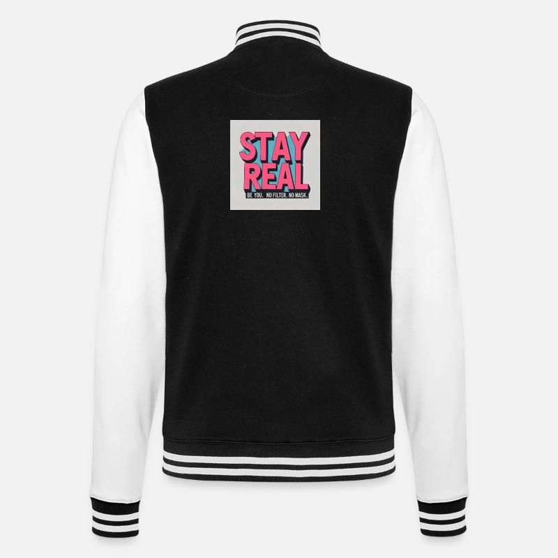 Restez réaliste - Veste Teddy - noir/blanc