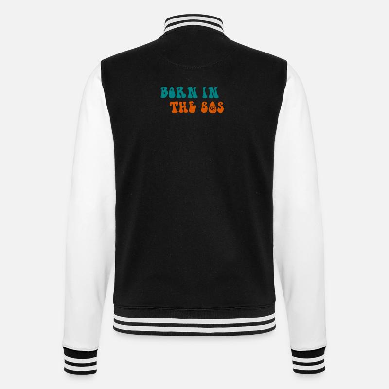 Né dans les années 60 - Veste Teddy - noir/blanc