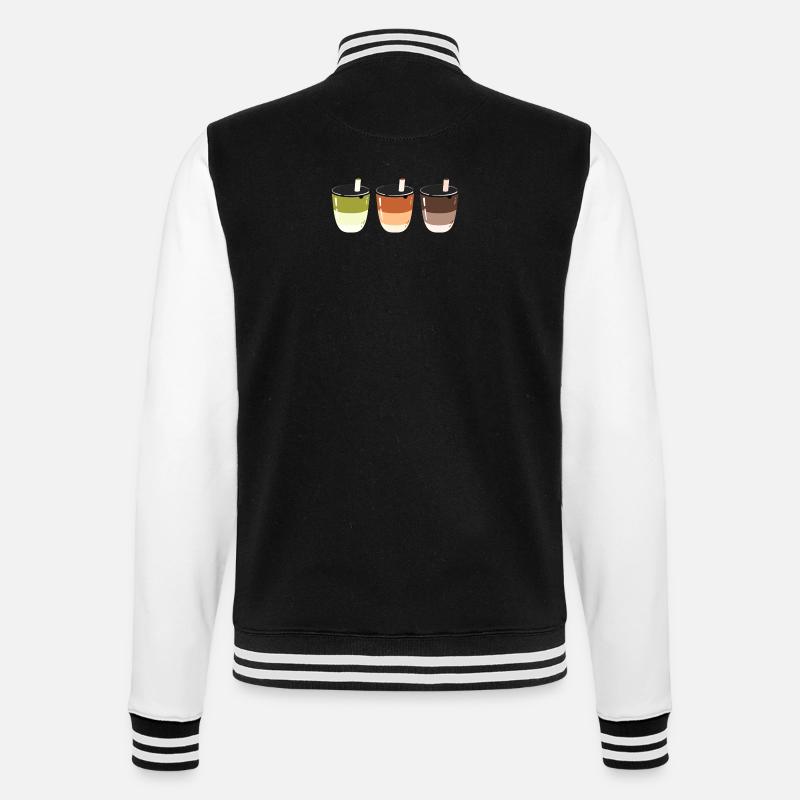 Bubble Tea- Drink- Logo design - College Sweat Jacket - black/white