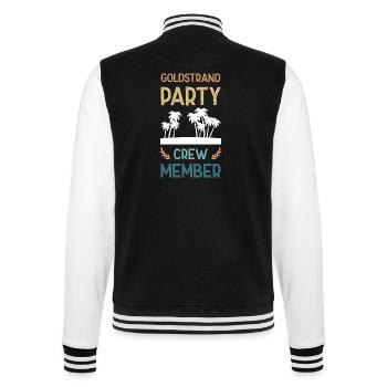 Golden Sands Party Crew - College Sweat Jacket - black/white - Back - Marisol (170cm)