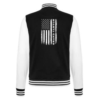 Flagge USA Grand Canyon Nationalpark Geschenk - College-Sweatjacke - Schwarz/Weiß - Hinten - Marisol (170cm)