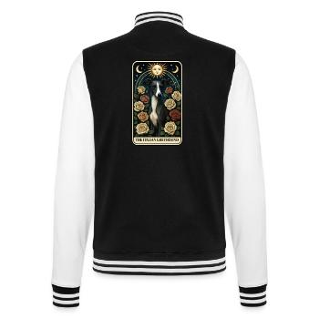 Italienisches Windspiel - College-Sweatjacke - Schwarz/Weiß - Hinten - Marisol (170cm)