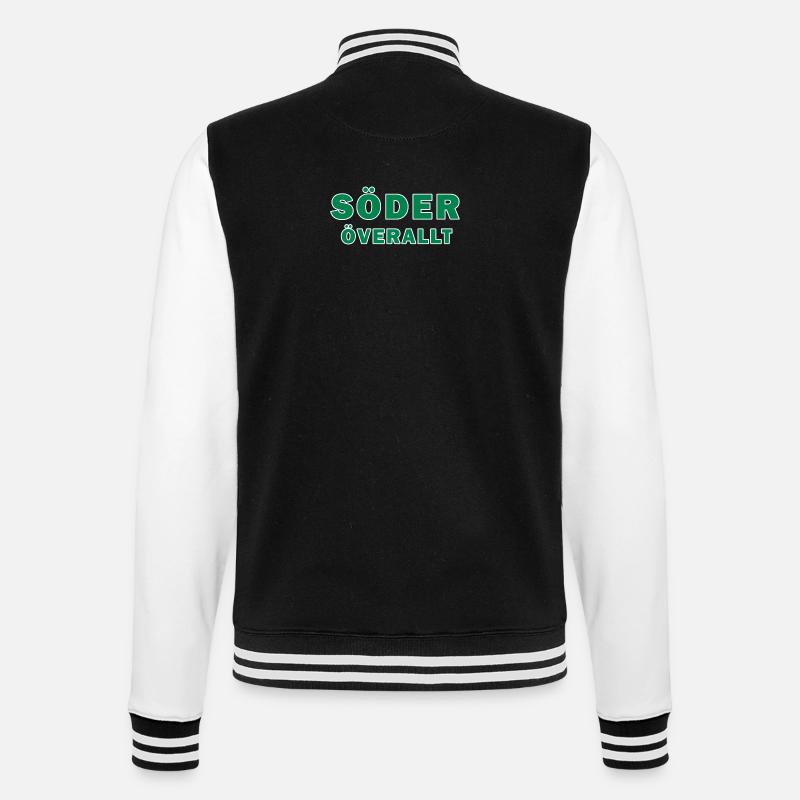 Graphismes textuels du Sud Partout - Veste Teddy - noir/blanc