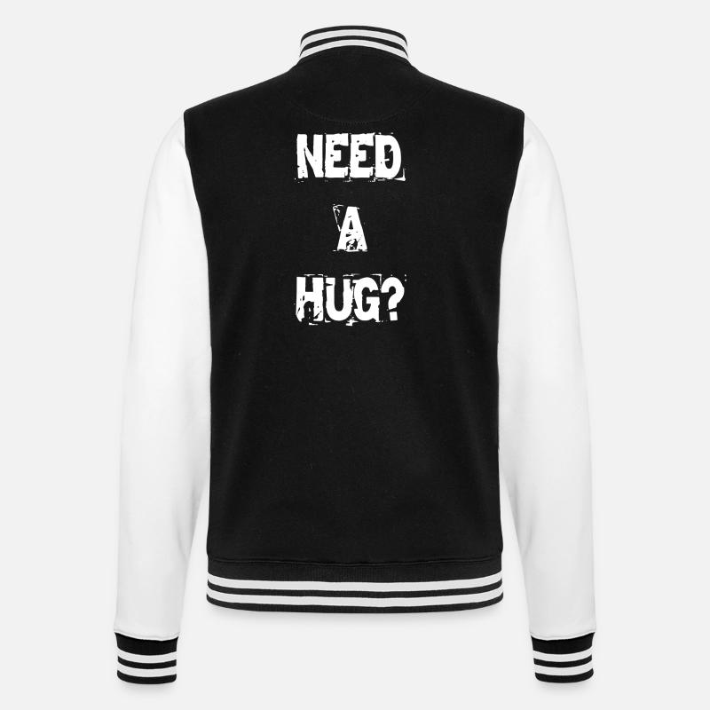 Need a Hug ? - Veste Teddy - noir/blanc