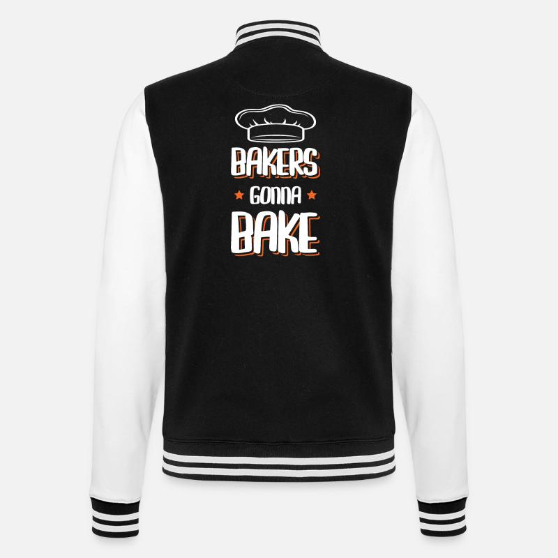 Bakers going to Bake - College Sweat Jacket - black/white