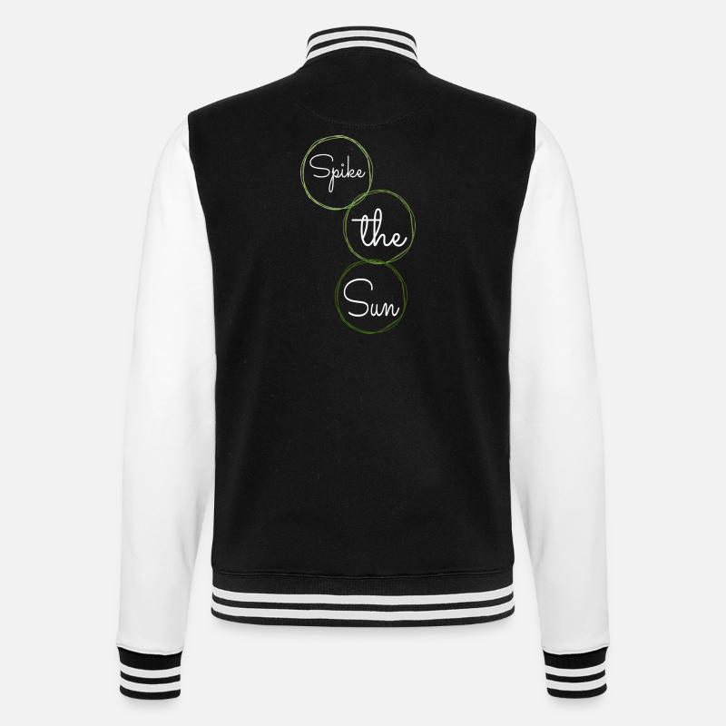 beach volleyball rules jokes - College-Sweatjacke - Schwarz/Weiß