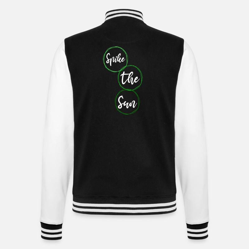 beach volleyball techniques present - College Sweat Jacket - black/white