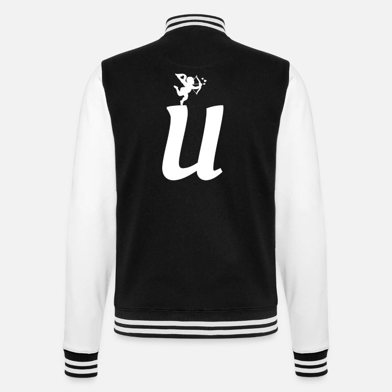 U - College-Sweatjacke - Schwarz/Weiß