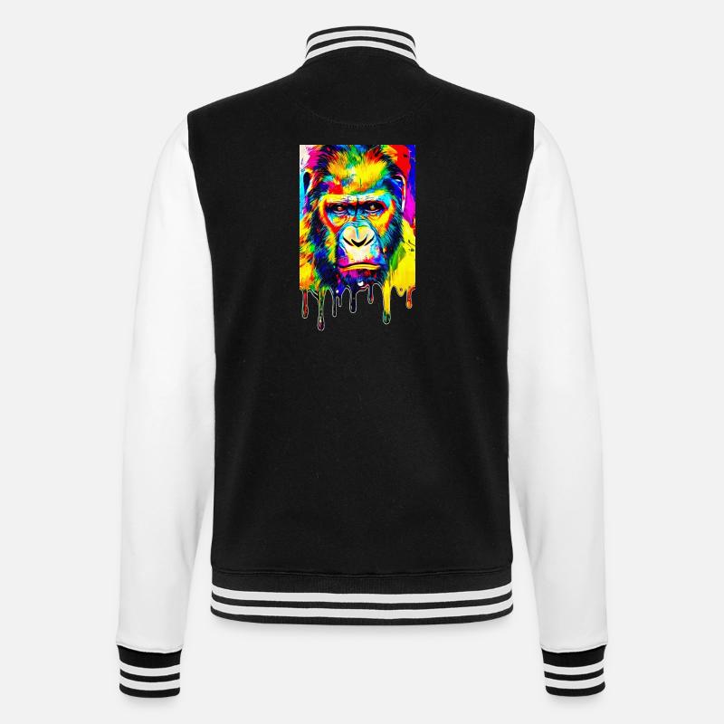 Urban Gorilla - Graffiti Art - College Sweat Jacket - black/white