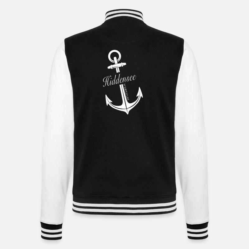 Hiddensee - College-Sweatjacke - Schwarz/Weiß