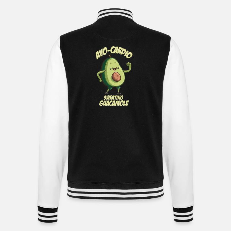 Sweating Guacamole Avocado - College-Sweatjacke - Schwarz/Weiß