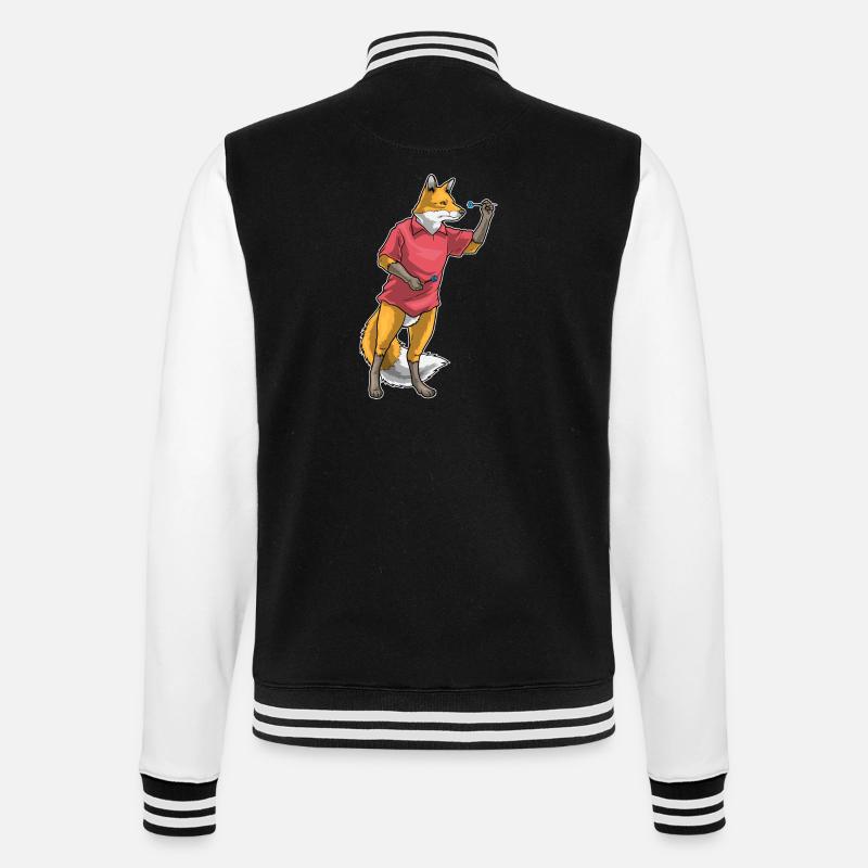 Fuchs Dart Dartpfeil - College-Sweatjacke - Schwarz/Weiß