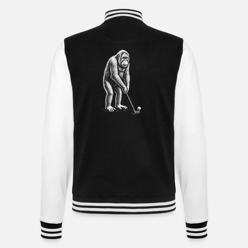 Putts de golf orang-outans - Veste Teddy - noir/blanc