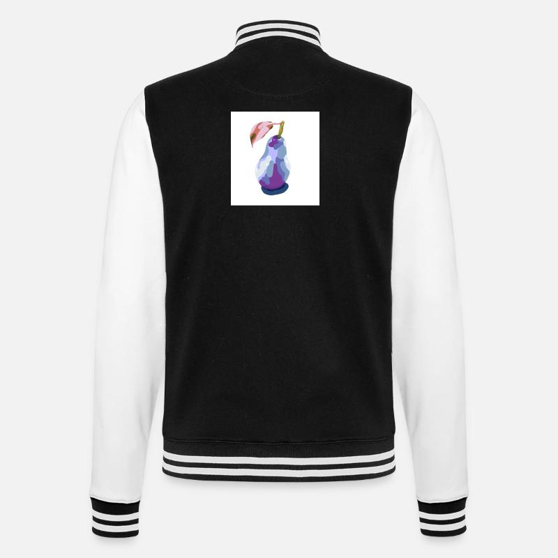 Pear in Pastels Abstract - College Sweat Jacket - black/white