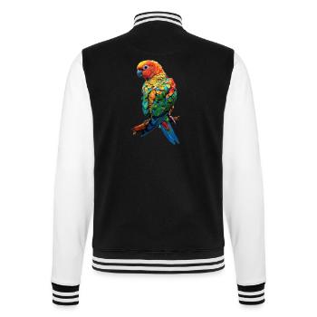 Sittiche - College-Sweatjacke - Schwarz/Weiß - Hinten - Marisol (170cm)