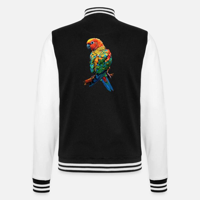 Sittiche - College-Sweatjacke - Schwarz/Weiß