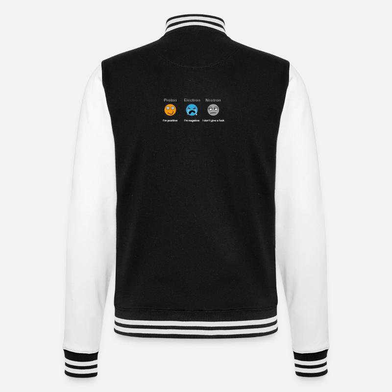 Proton Electron Neutron - College-Sweatjacke - Schwarz/Weiß