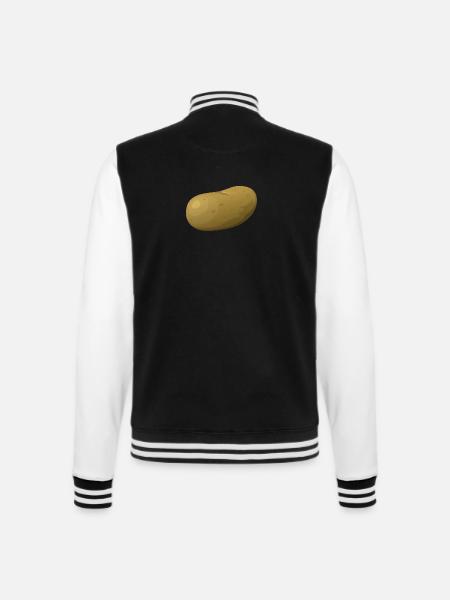 potato - College Sweat Jacket - black/white