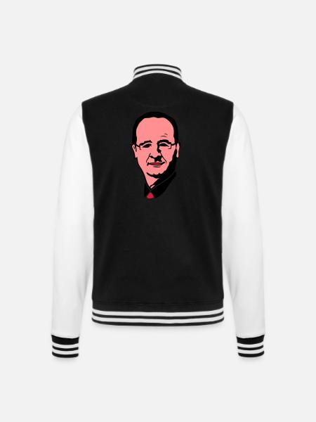 francois hollande president leader 3 - Veste Teddy - noir/blanc