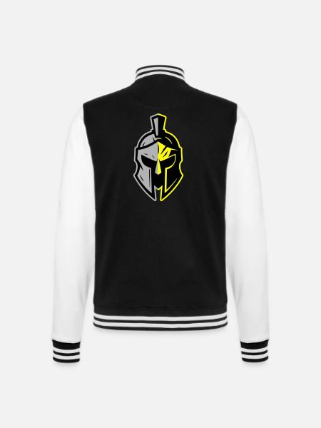 Spartan Helmet Icon - College Sweat Jacket - black/white