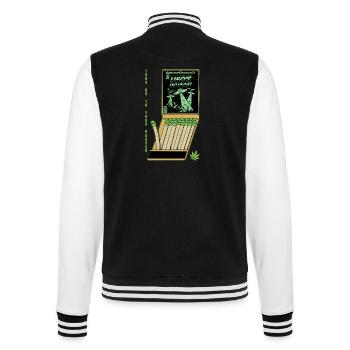 UFO Invasion Vintage Poster Design - College-Sweatjacke - Schwarz/Weiß - Hinten - Marisol (170cm)