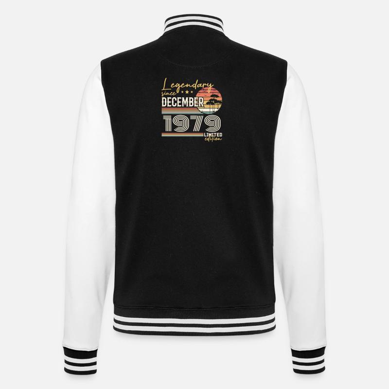 Cadeau 46e Anniversaire Décembre 1979 - Veste Teddy - noir/blanc