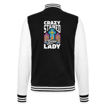 Stained Glass Art Stained Glass Artist - College Sweat Jacket - black/white - Back - Marisol (170cm)