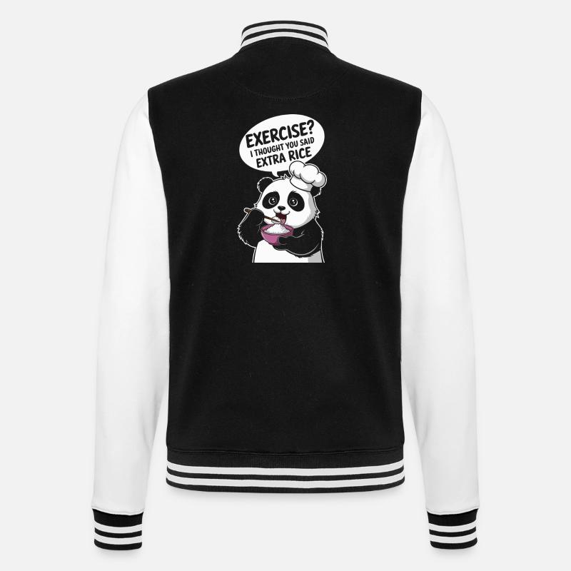 Panda Küchenchef Extra Rice - College-Sweatjacke - Schwarz/Weiß