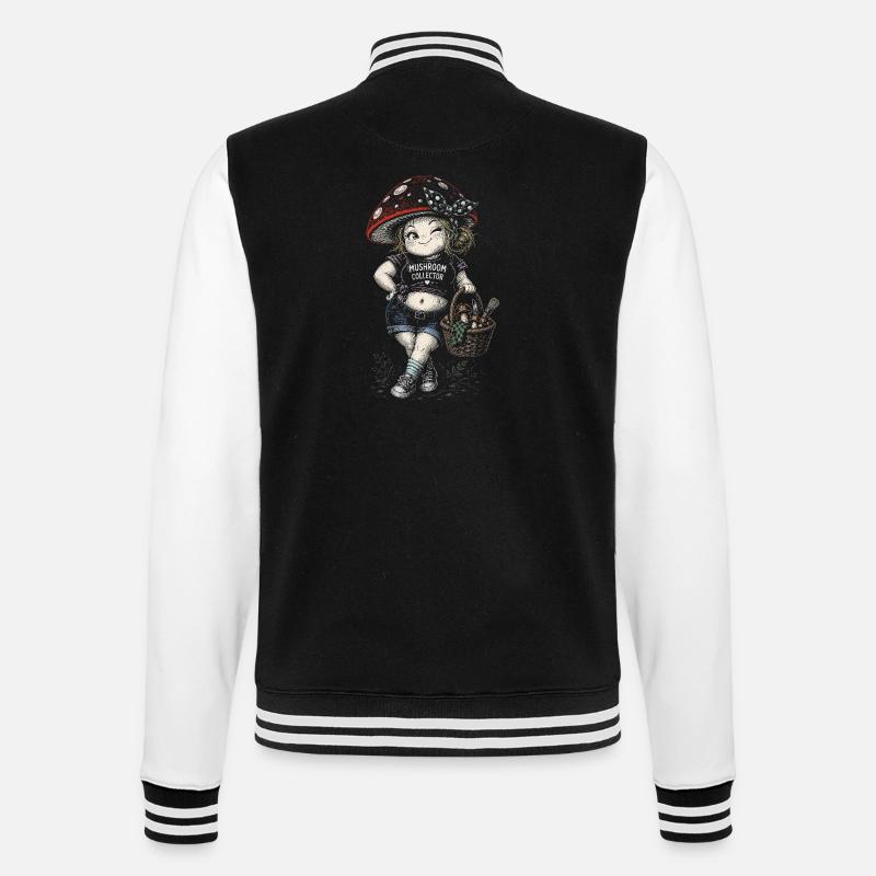 Champignon - Veste Teddy - noir/blanc