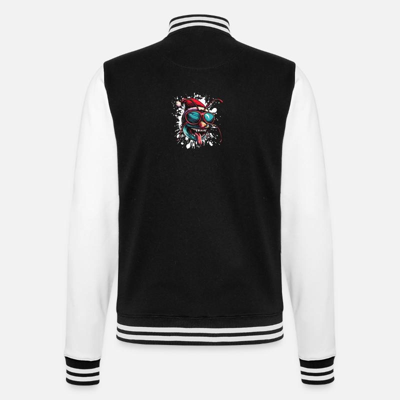 Fourmi Noël Drôle - Veste Teddy - noir/blanc