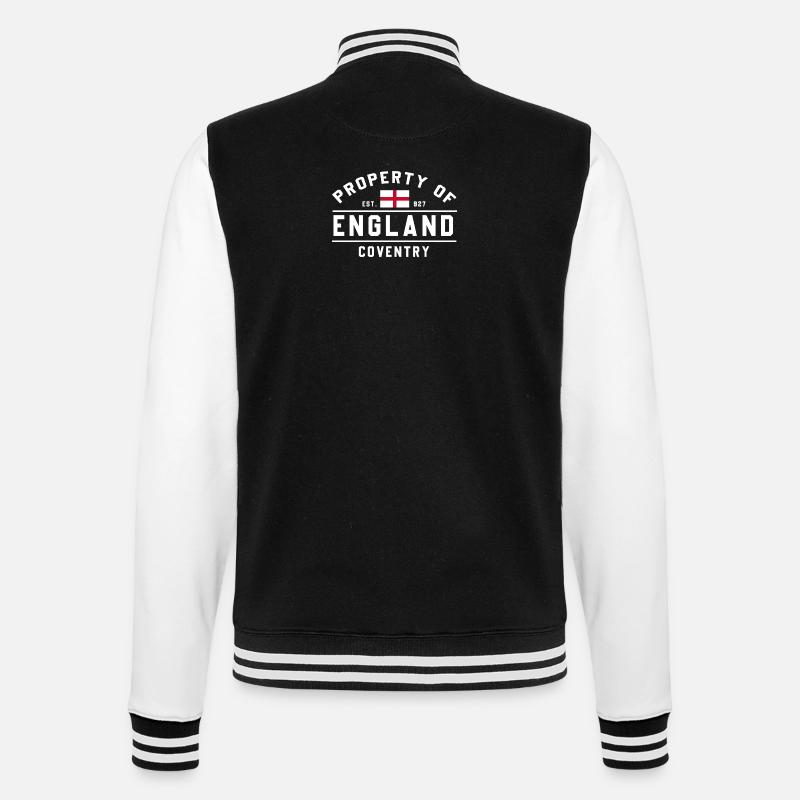 Eigentum von England Coventry - College-Sweatjacke - Schwarz/Weiß