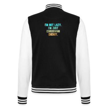 Energy Saver - College Sweat Jacket - black/white - Back - Marisol (170cm)