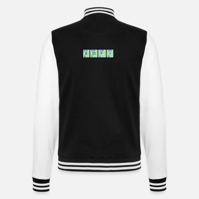 SCIFI Elemente - College-Sweatjacke - Schwarz/Weiß