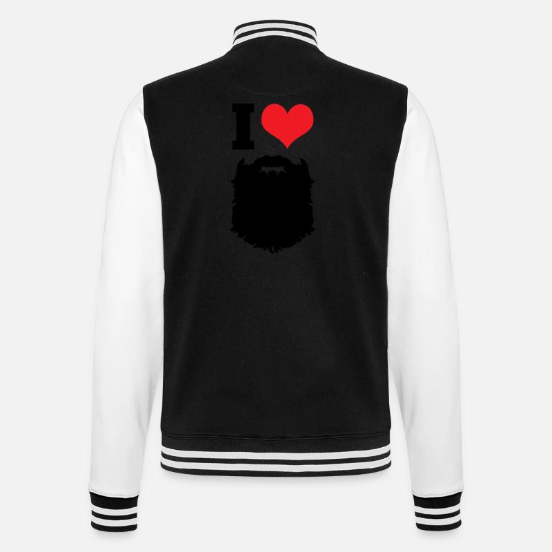 I Love Beards - Veste Teddy - noir/blanc