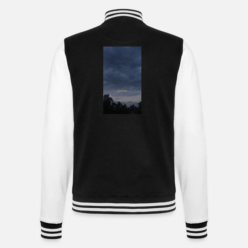 90E95C38 10D6 4B56 B98E 11BDECDDF03E - College Sweat Jacket - black/white