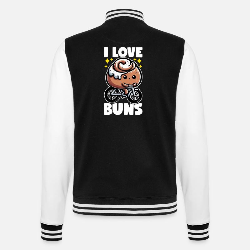 Cinnamon Bun Cinnamon Buns - College Sweat Jacket - black/white
