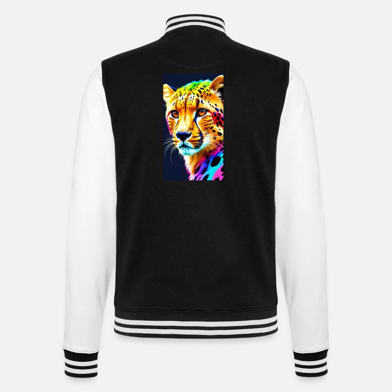 Cheetah Front - College-Sweatjacke - Schwarz/Weiß