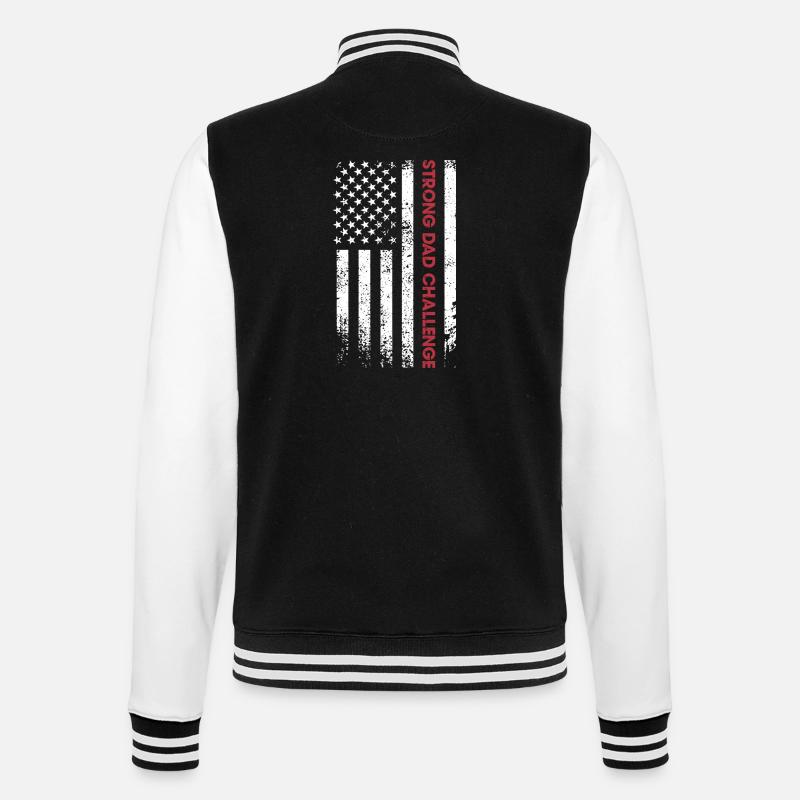 Strong Dad Challenge Flag - College Sweat Jacket - black/white