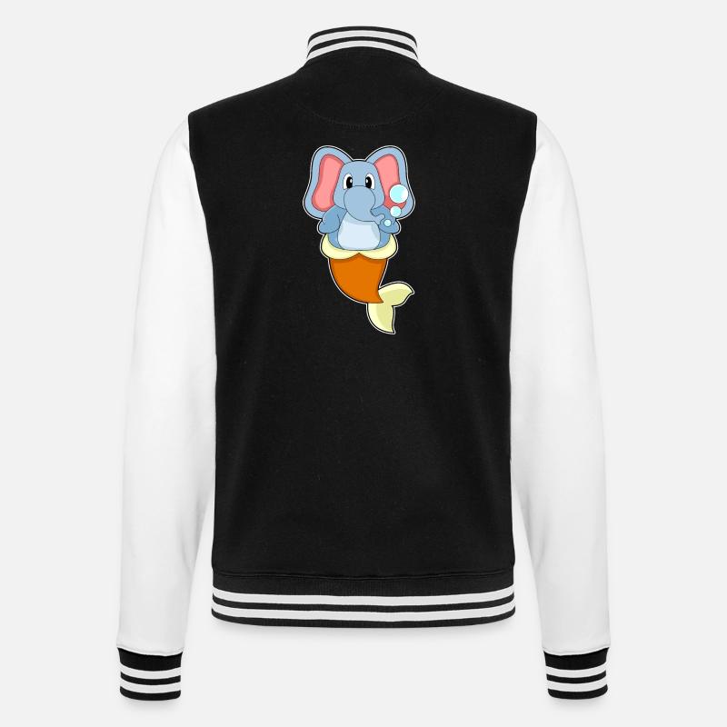 Sirène éléphant - Veste Teddy - noir/blanc