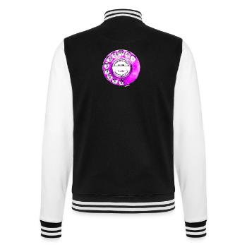 Vintage Rotary Telephone Dial Retro - College Sweat Jacket - black/white - Back - Marisol (170cm)