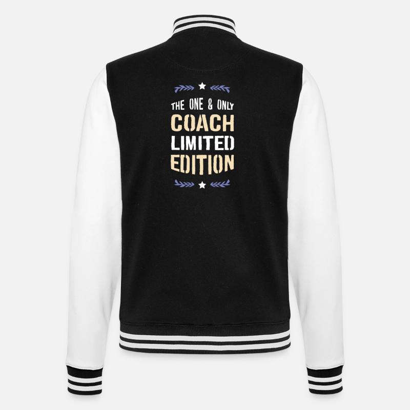 Limitierte Coach Edition - College-Sweatjacke - Schwarz/Weiß