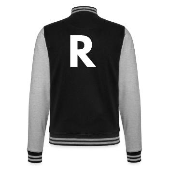 R - College Sweat Jacket - black/heather grey - Back - Marisol (170cm)