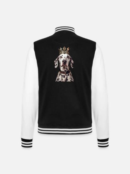 Dalmatian - College Sweat Jacket - black/white