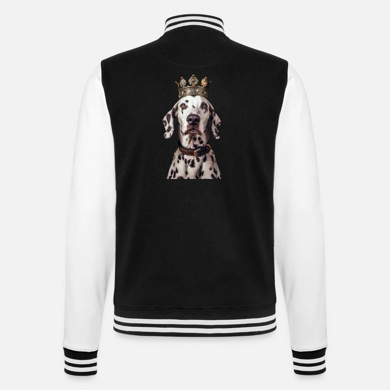 Dalmatian - College Sweat Jacket - black/white