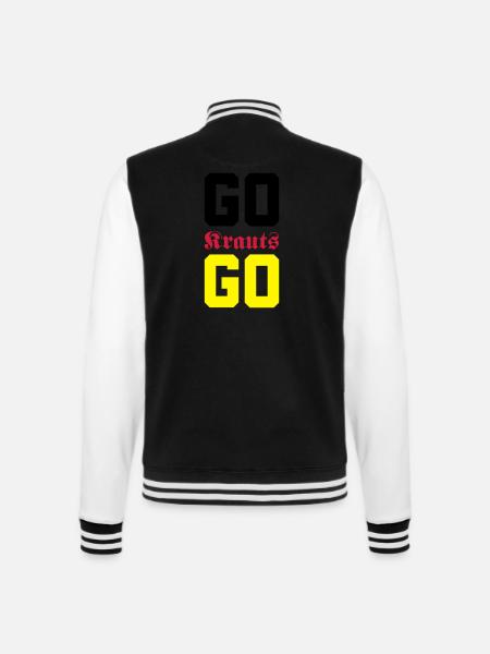 Go, Krauts, Go! - College-Sweatjacke - Schwarz/Weiß