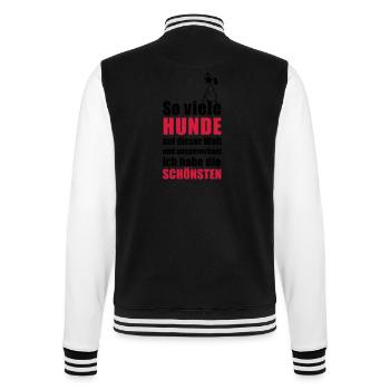 die schönsten Hunde - College-Sweatjacke - Schwarz/Weiß - Hinten - Marisol (170cm)
