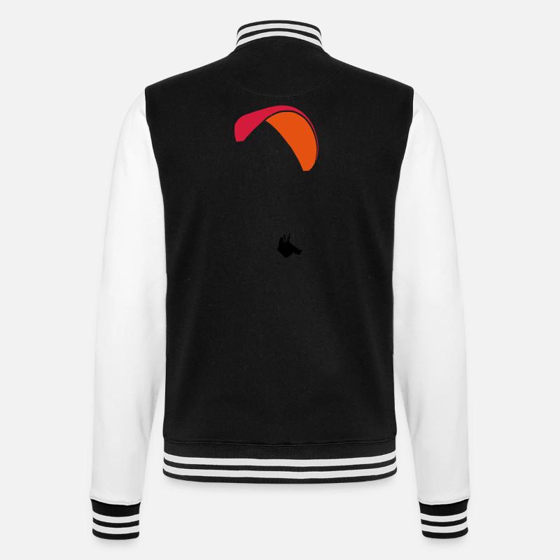 Paraglider - College Sweat Jacket - black/white