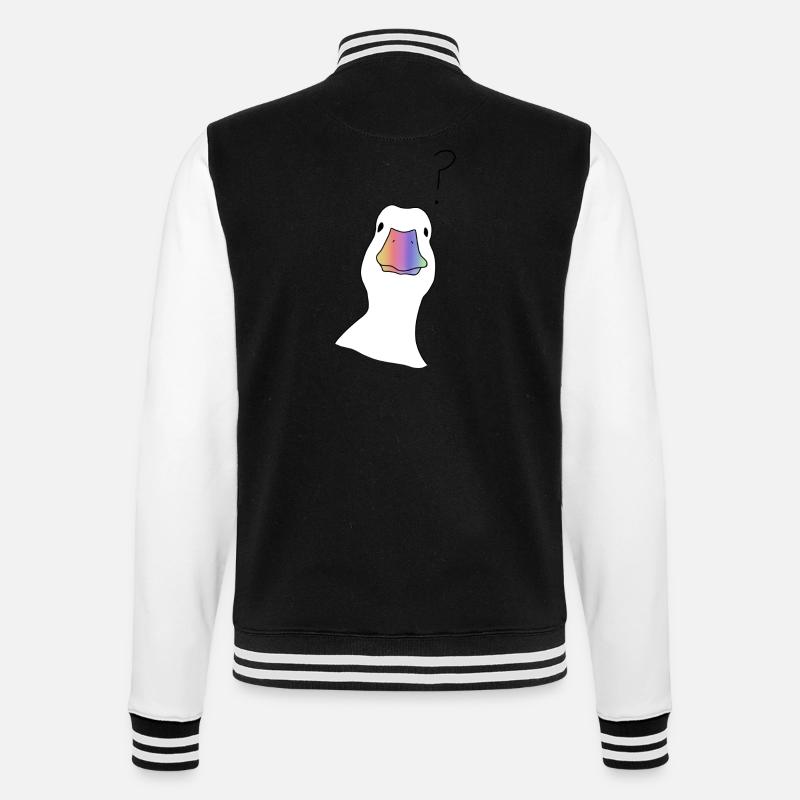 Ente Regenbogen Version - College-Sweatjacke - Schwarz/Weiß