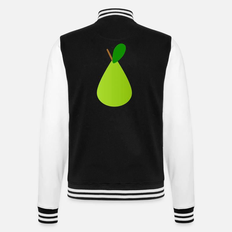 Pear - College Sweat Jacket - black/white