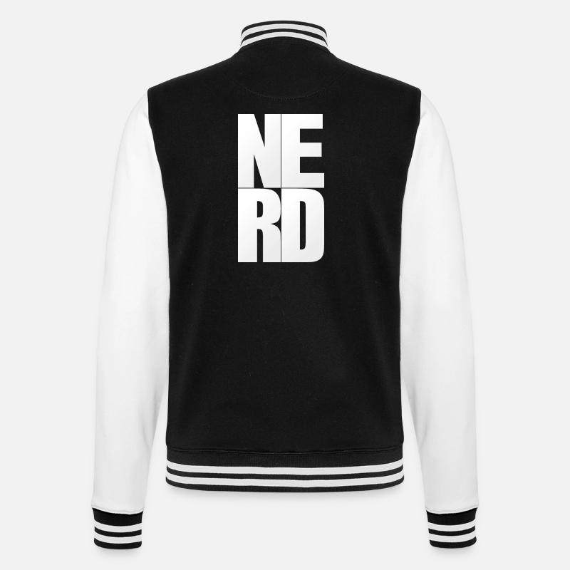 NERDY forever - NERD - College Sweat Jacket - black/white